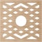 Ekena Millwork Chevron Wood Fretwork Pierced Ceiling Medallion, Alder, 16"OD x 4 1/8"ID x 3/8"T CMWP16X16X0375CHAL - alternate 2